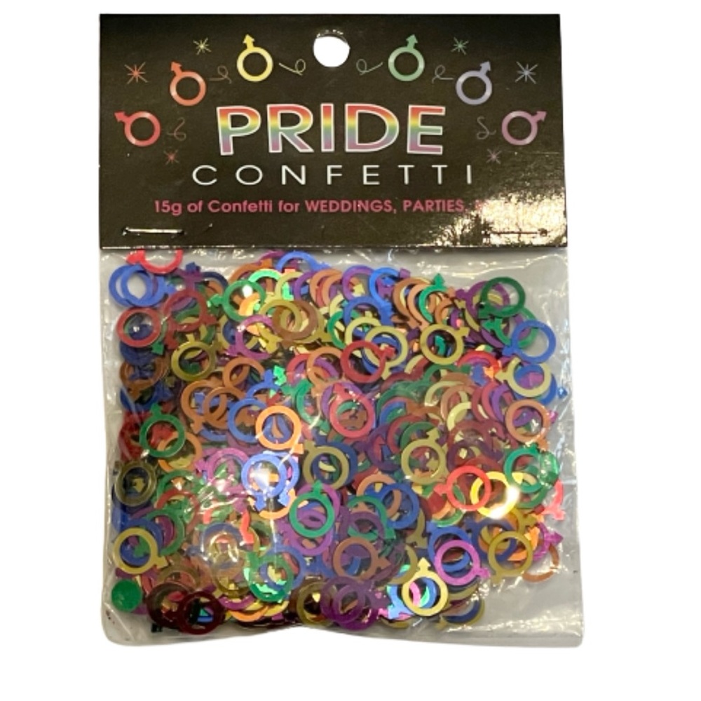 Rainbow pride gender confetti male or female